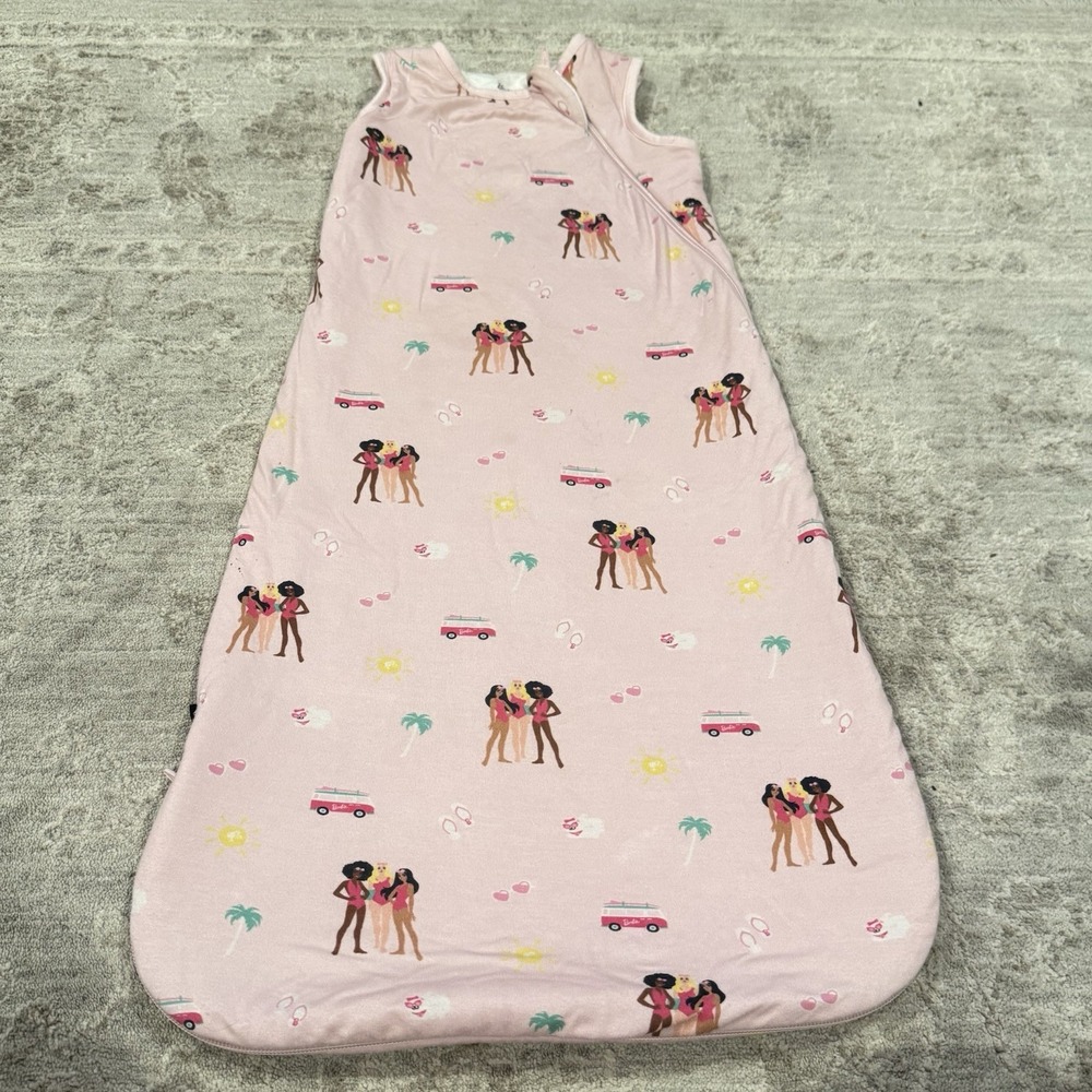 Kyte Baby Sleep Sack Barbie Print Size S 0-6 Months Pink Bamboo 1.0 TOG